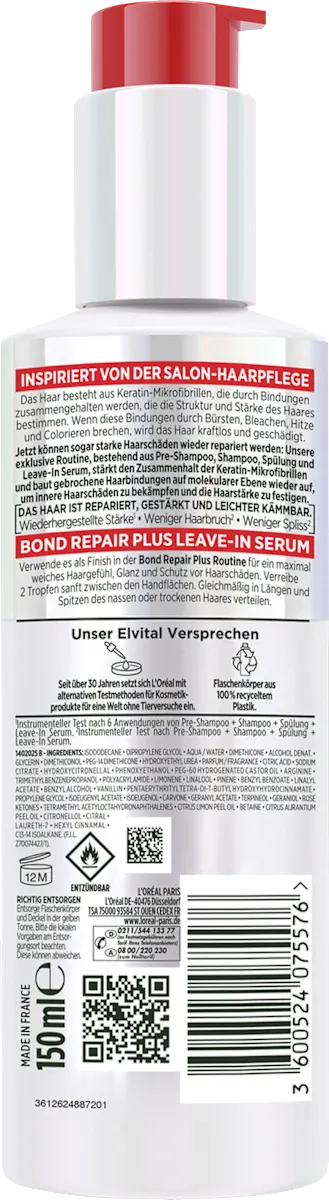 Leave-In Hair Repair Serum from L'Oreal Elvive (Bond Repair) - 150 ml