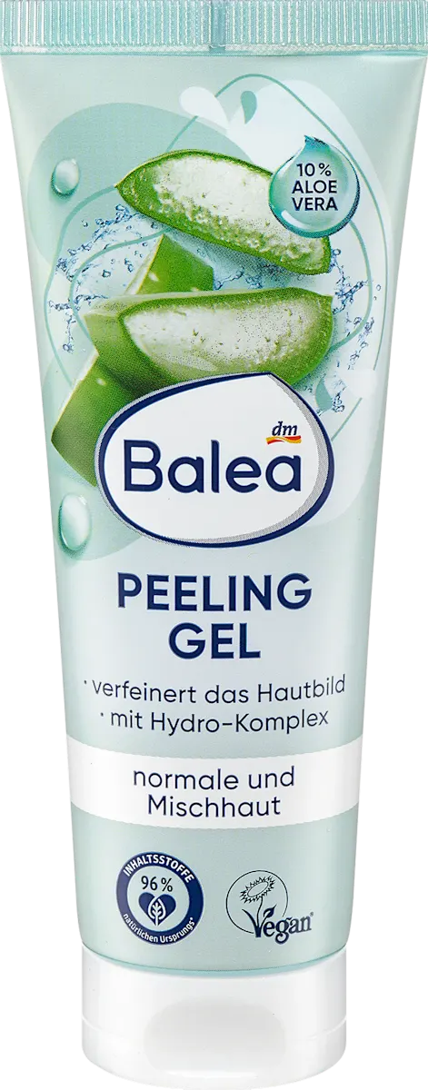 Balea Aloe Vera Extract Exfoliating Gel for Skin Purifying and Soothing - 75 ml