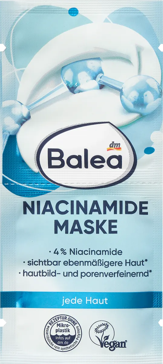 Balea Niacinamide Face Mask for Skin Purifying and Tone Evening - 16 ml