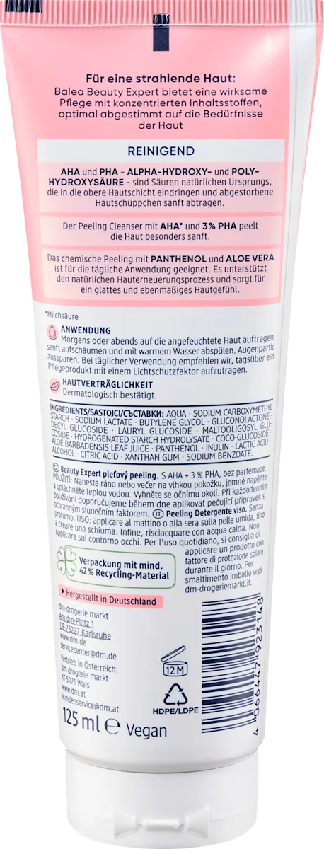 Facial Exfoliating Cleanser with AHA and BHA by Balea (Beauty Expert) - 125 ml