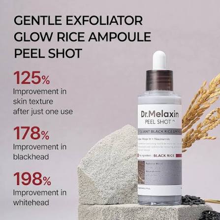 PEEL SHOT EXFOLIATING BLACK RICE AMPOULE Dr.Melaxin 80ml